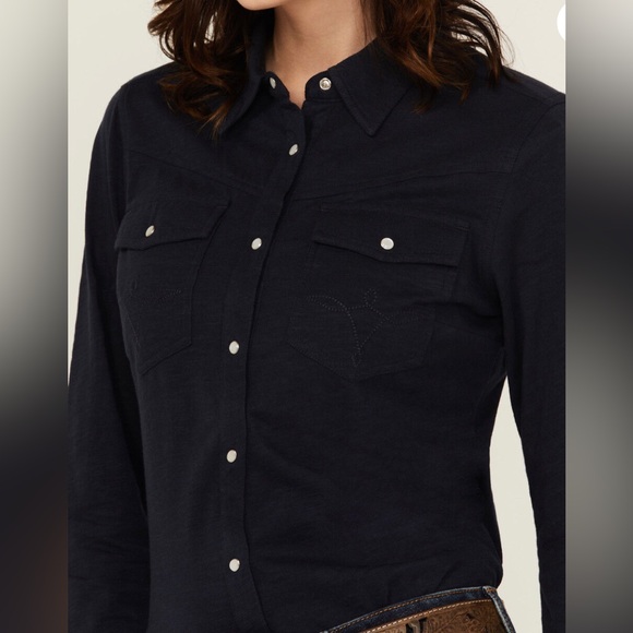 True Religion Tops - True Religion Black Button Down Shirt